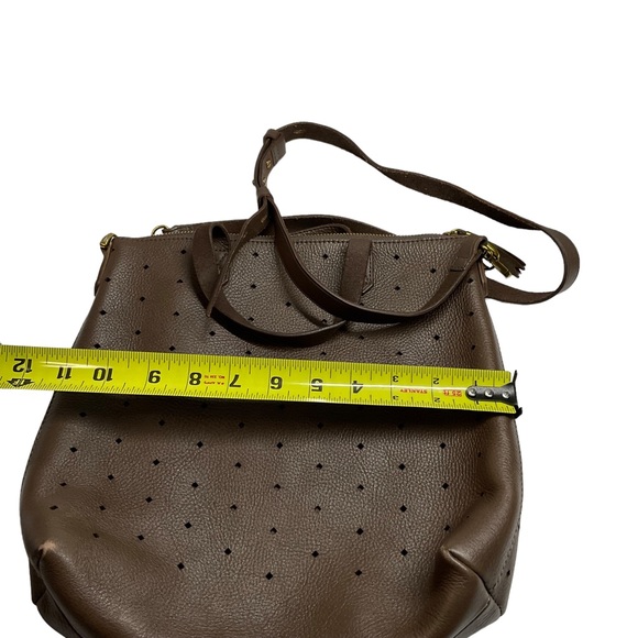 Madewell Chocolate Brown The Transport Crossbody Bag: Geo Holepunch Edition - Picture 9 of 15